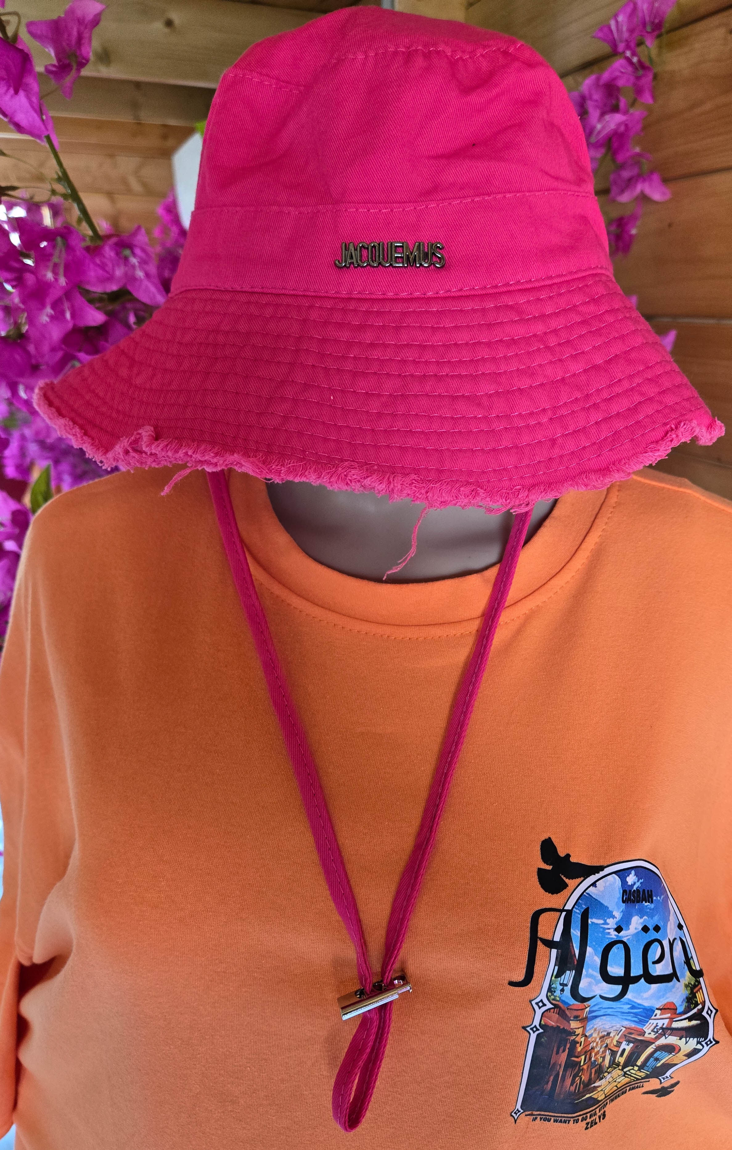 👒 bob unisexe jacquemus “rose red” (rose fuchsia) - Bob unisexe