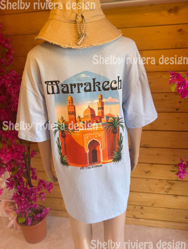 👕 T-shirt Femme “Azure Oasis” (Bleu Ciel) - t-shirt femme