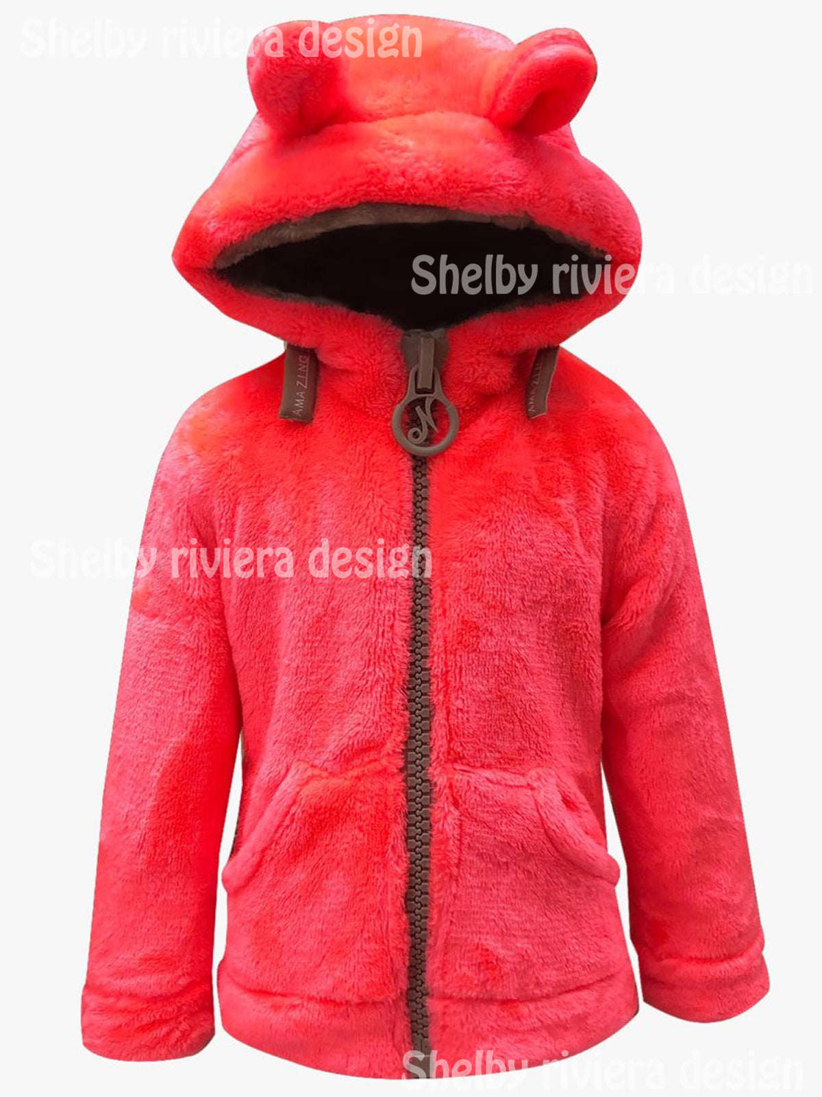 Polaire Nirvana Model Star Kids - Corail & Marron - polaire