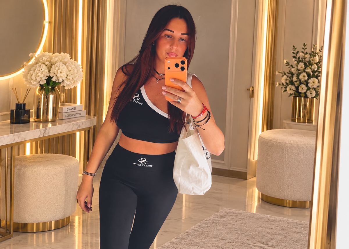 Ensemble brassière et legging Shelby Glow – Noir