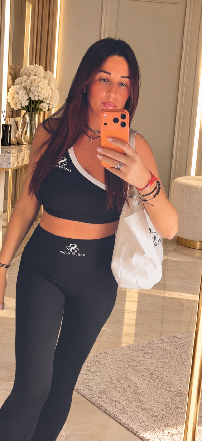 Ensemble brassière et legging Shelby Glow – Noir