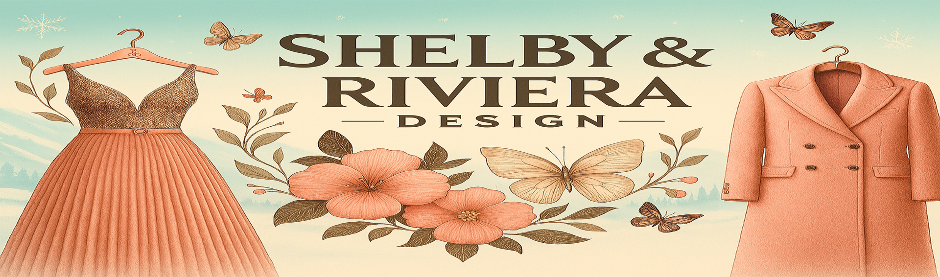 Penderie élégante avec robes et manteau dans la Collection Exclusive Shelby Riviera Design - Mode Féminine Élégante