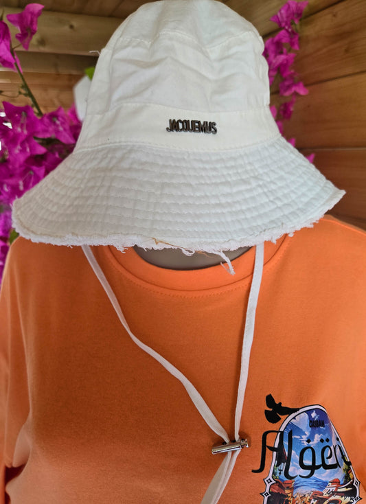 👒 bob unisexe jacquemus “white” (blanc pur)