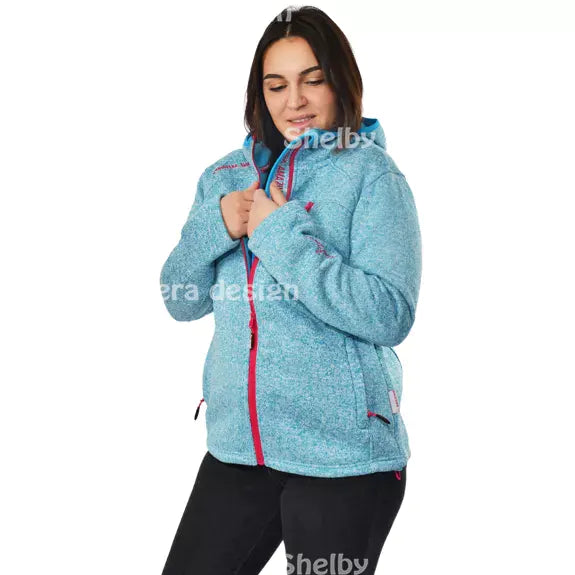 Veste Nirvana Femme Model Astrid - Heather Turquoise / Fuchsia - veste
