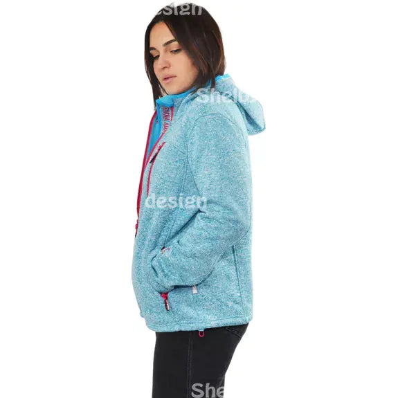 Veste Nirvana Femme Model Astrid - Heather Turquoise / Fuchsia - veste