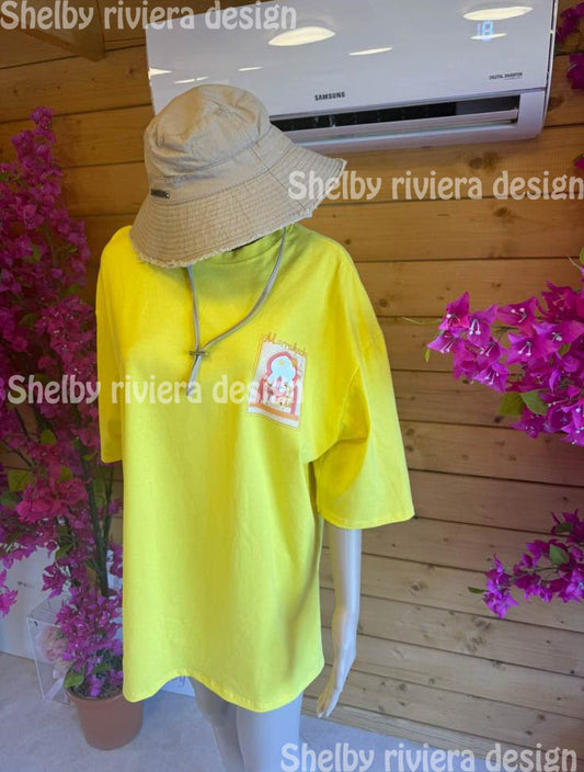 👕 t-shirt femme “marrakech soleil” (jaune soleil)