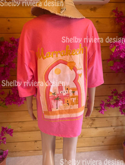 👕 T-shirt Femme “Rose Médina” (Rose Corail)