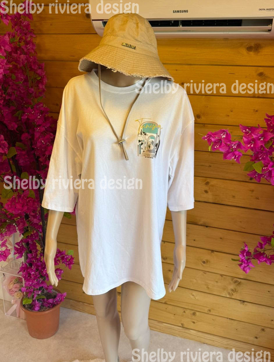 👕 t-shirt femme “blanc tunisia” (blanc pur)