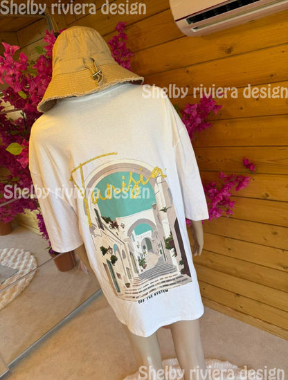👕 t-shirt femme “blanc tunisia” (blanc pur)