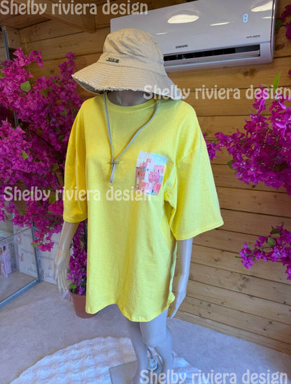 👕 t-shirt femme “golden algeria” (jaune citron)