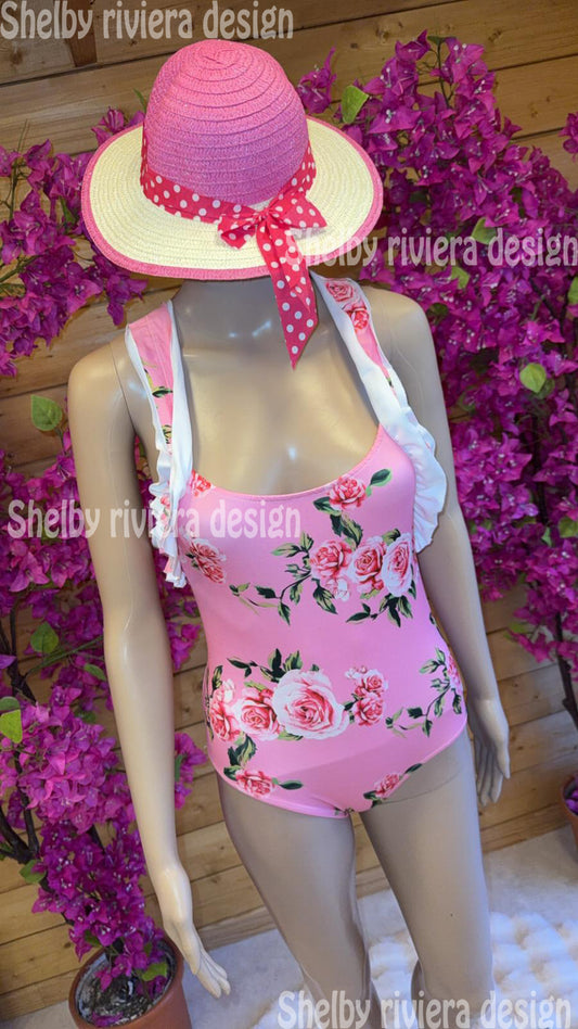 👙 Maillot 1 pièce enfant « Fleur de Riviera »