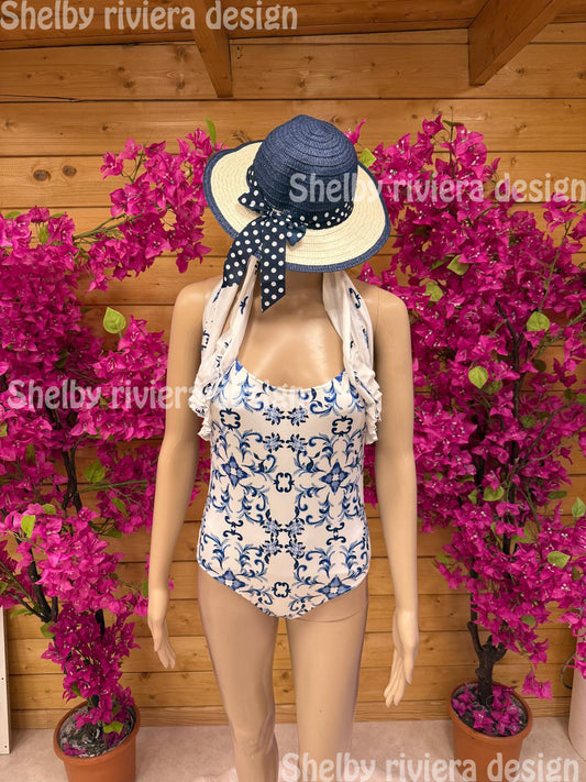 👙 Maillot 1 pièce enfant « Porcelaine de Capri »