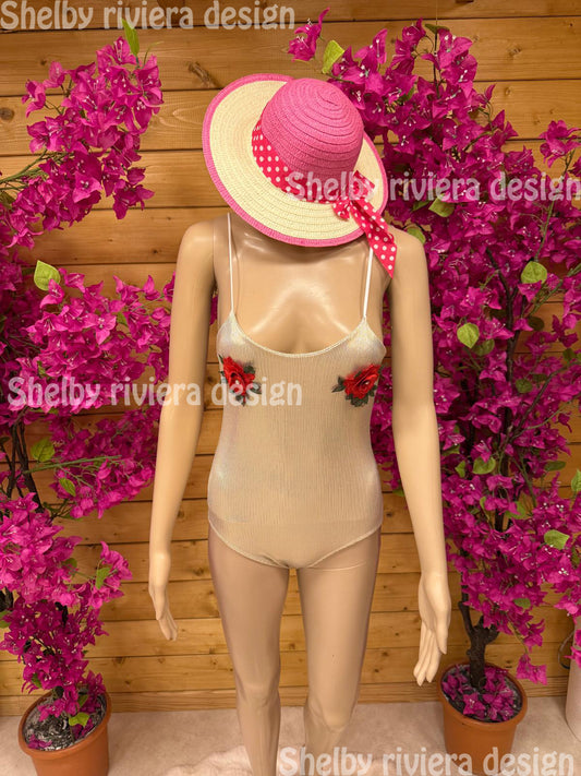 👙 Maillot 1 pièce enfant « Champagne Rosé »
