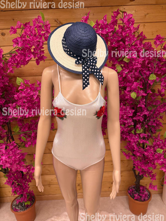 👙 Maillot 1 pièce enfant « Blanche Florale »
