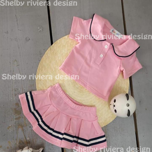 Ensemble Baby Girls Rose - Modèle St Tropez - Ensemble Baby Girls