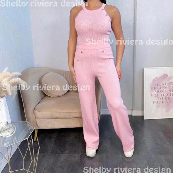 Ensemble Femme Pantalon Model Floride Rose Poudré