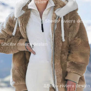🧥 Veste Polaire à Capuche – Beige Sable